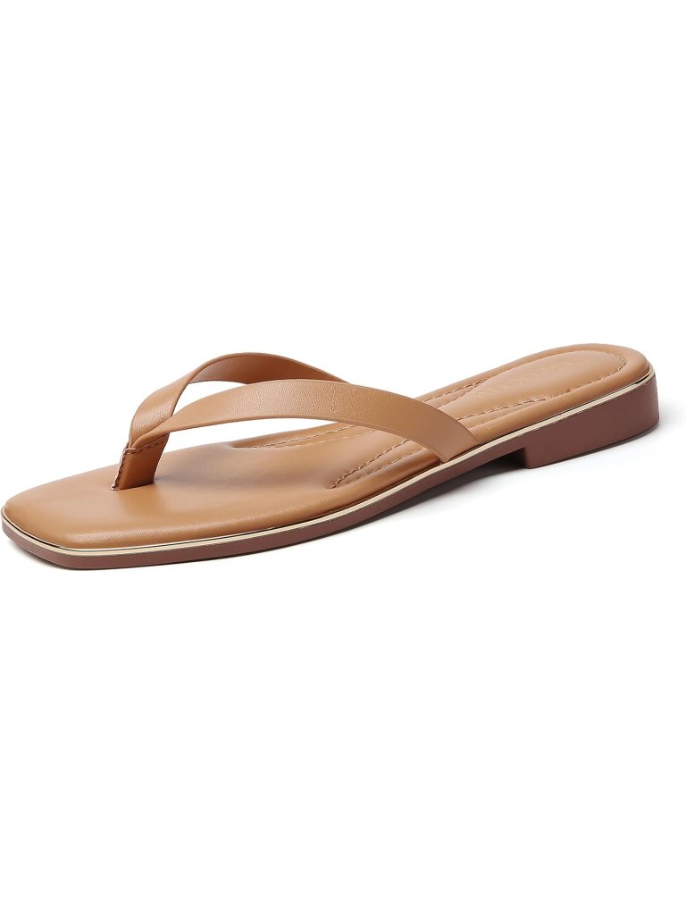 Women's Brown Lightweight And Memory Foam Insole Dressy Comfortable Slipper